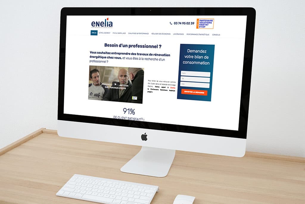 Groupe Enelia : création site internet